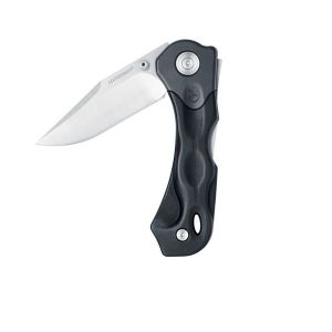 Leatherman Tools-830333 Lock Back Multi Tool Pocket Knife, 3.1'' Plain Blade, With Carabiner/ Bottle Opener, Nylon Sheath- ( K500X )