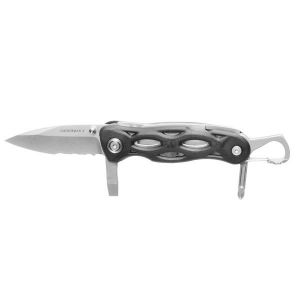 Leatherman Tools - 830320 Multitool Folding Knife, ( E303 ),  Skeletonized Nylon Handles, 2.8'' Part Serrated Blade, With Carabiner/ Bottle Opener
