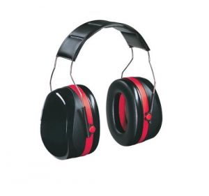 PELTOR - OPTIME 105 - H10A EARMUFF - BLACK/RED - Twin Cup Design