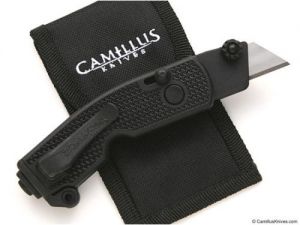 Camillus Knives- C3215C Crossfire , Boxcutter Utility Knife, Designed By Blackie Collins, Zytel Handles, With Nylon Sheath, Dis-continued