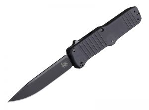Hogue Knives - 54010,  HK Hadron OTF, Automatic Knife , 3.37'' Clip Point Blade , Black Aluminum Handles