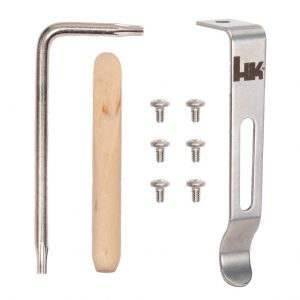 HK Incursion / Mini Incursion Deep Carry Pocket Clip & Torx Screws Kit - Tumbled Finish