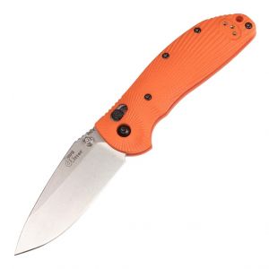 Doug Ritter RSK MKI-G2 Folder (Knifeworks Exclusive): 3.44" Drop Point Blade - Tumbled Finish, Orange G10 Scales