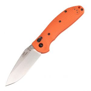 Doug Ritter Mini-RSK MKI-G2 Folder (Knifeworks Exclusive): 2.9" Drop Point Blade - Tumbled Finish, Orange G10 Scales