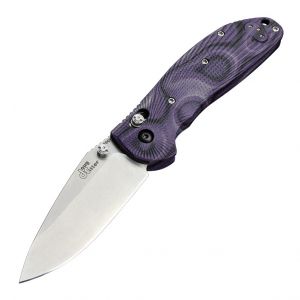 Doug Ritter Mini-RSK MKI-G2 Folder (Knifeworks Exclusive): 2.9" Drop Point Blade - Tumbled Finish, G-Mascus Purple G10 Scales