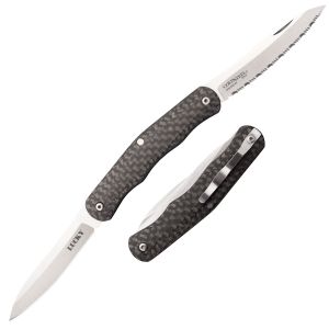 Cold Steel Knives-54VPN , Lucky , Two Bladed   Folding Pocket Knife , Carbon Fiber Handles , S35VN Blades , W/ Pocket Clip