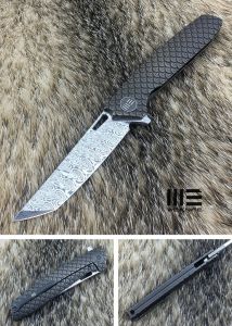 WE KNIFE CO - 604DST(Damasteel Blade) , Damasteel ODIN HEIM , 6AL4V Titanium