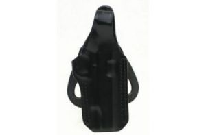 BlackHawk- 420615BK-R -Angle Adjust Paddle Holste - Right Hand, Black Leather, For Springfield XD- Covered With Trigger Guard