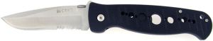 CRKT- 6243, Crawford Falcon Folding Pocket Knife, Liner Lock, Zytel Handles, 3-3/4'' Part Serrated Blade, AUS-6 Steel