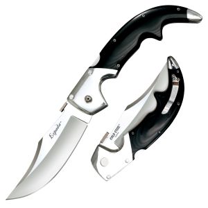 Cold Steel Knives -62NCL , ESPADA , Large  Gentleman's Folding Knife , 5.5''  Plain Blade , Polished G-10 Handles , W/ Pocket Clip