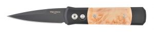 Pro-Tech Knives - 707 , Godson Automatic Folding Knife , 3.15'' 154CM Plain Blade , T6 Aluminum Handles/ Cocobolo Scales , W/ Pocket Clip