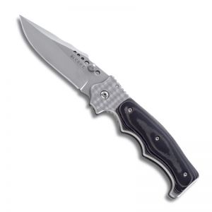 CRKT-7080M Natural 2 Folding Pocket Knife, Designed By Pat Crawford, 3.25'' Plain Blade, Micarta Scales