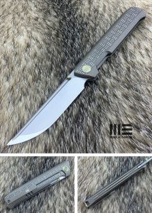 WE KNIFE CO -710H , Straight Up , Bohler M390 ,6AL4V Titanium