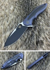 WE KNIFE CO - 716A , Zephyr , Bohler M390 , 6AL4V Titanium Inlay Carbon Fiber
