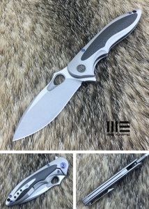 WE KNIFE CO - 716F , Zephyr , Bohler M390 , 6AL4V Titanium Inlay Carbon Fiber