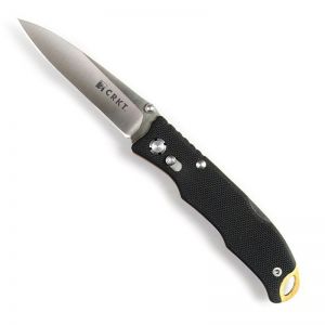 CRKT-7263 Laredo 2 Designed  By Ron Lake, Folding Pocket Knife, G-10 Scales, 2.75'' Plain  Edge  Blade, WithStainless Steel Clip