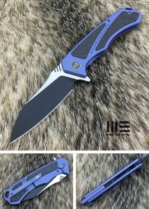 WE KNIFE CO - 801A , Minitor , Bohler M390 , 6AL4V Titanium Inlay Carbon Fiber