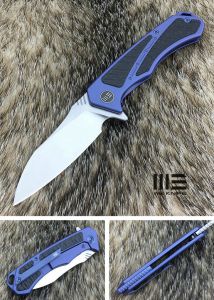 WE KNIFE CO - 801B , Minitor , Bohler M390 , 6AL4V Titanium Inlay Carbon Fiber