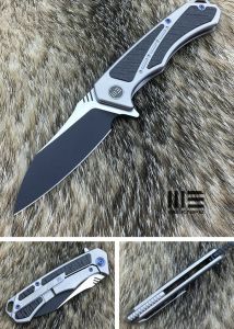 WE KNIFE CO - 801C , Minitor , Bohler M390 , 6AL4V Titanium Inlay Carbon Fiber