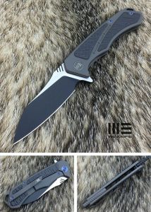 WE KNIFE CO -801E , Minitor , Bohler M390 , 6AL4V Titanium Inlay Carbon Fiber
