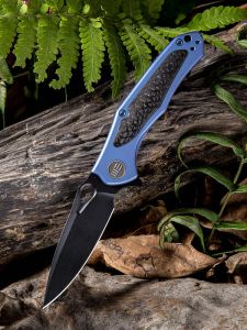 WE KNIFE CO - 804A , Vapor , CPM-S35VN , 6AL4V Titanium Inlay Carbon Fiber