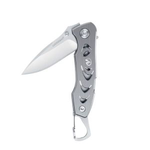 Leatherman Tools- 830295 , Linerlock Folder, Aluminum Handles, 2.8'' Plain Blade, W/ Blade Deployment Mechanism , Rare, Discontinued - C302