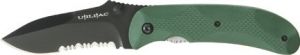 Ontario - 8788 -  JPT-2BS Folding Pocket Knife (3" Part Serr Stainless Steel Blade, Green Zytel Handles ) NO BOX