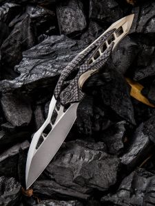 WE KNIFE CO - 906CF-A , Arrakis , Bohler M390 , 6AL4V Titanium Inlay Carbon Fiber