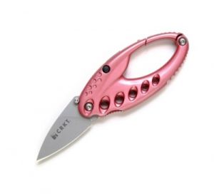 CRKT-9080P  Lumabiner,Dusty Rose Razor sharp EdgeFolding Pocket  Knife , (1.625" High Carbon Steel Blade)