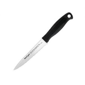 Kershaw -9921 Utility Kitchen Knife, Polymer Handles, 5'' Drop Point Searrted Blade ,With Non Slip & Soft Touch Grip