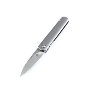 Kizer Knives - KI3499 , Feist Flipper By Justin Lundquist , Titanium Handles , 2.83''S35VN Plain Blade , W/ Pocket Clip
