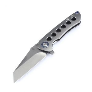 Kizer Knives - KI4508 , Critical Flipper By Christensen , 3.59'' Tanto Blade , Titanium Handles , Framelock, W/ Pocket Clip (Knives)