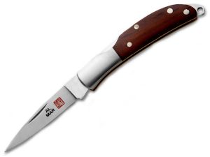 Al Mar-1001C Osprey Gentleman,s Pocket Knife, 1.65'' Plain Blade, With Leather Pouch, Cocobolo Handles, Lanyard Hole