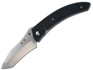Al Mar Knives-AM-PA2 Payara Folding Gentleman,s Knife, 4'' VG-10 Blade, Black G-10 Handles,LinerLock, With Pocket Clip