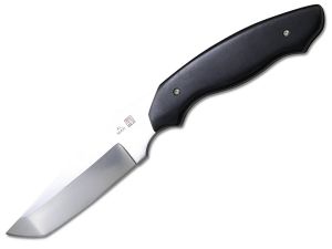 Al Mar Knives-BU1-2 Backup Model 1 Fixed Blade Tactical Knife, 4'' Talon Blade, Black Micarta Handles, With Leather Sheath, Made In Japan