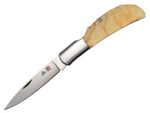 Al Mar Knives-1001TC, Osprey Classic Folding Gentleman,s Knife, 1.65'' Plain Blade, Tiger Coral Scales, With Leather Scales, Rare, Discontinued