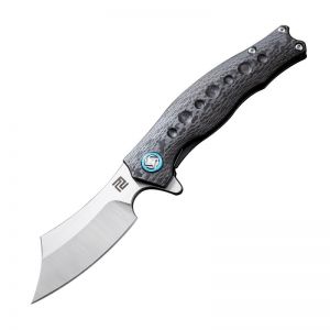 ARTISAN CUTLERY CORSAIR ATZ-1828G S35VN BLADE TITANIUM AND CARBONFIBER HANDLE FOLDING KNIVES