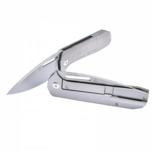 ARTISAN CUTLERY ARION ATZ-1843G S35VN BLADE ODG MICARTA AND TITANIUM HANDLE FOLDING KNIVES