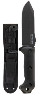 Ka-Bar Knives- BK10  , Becker Crewman  ,  Tactical Fixed Blade Knife , 5.5'' Clip Point Blade , Black Zytel Handles , W/ Heavy Duty Polyester Sheath