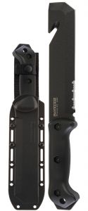Ka-Bar Knives - BK3 ,  Becker Tac Tool,  Fixed Blade Knife , 7'' Part Serrated Blade ,  Molded Polymer Sheath