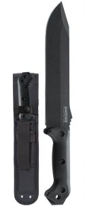 Ka-Bar Knives - BK 9 , Becker Combat Bowie Knife , 9'' Drop Point Plain Blade ,  Black Zytel Handles , W/ Polyster Sheath