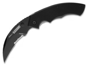 Blackhawk!-15G211BK-Garra II Black G10 Folding Knife (3" Black Serr)