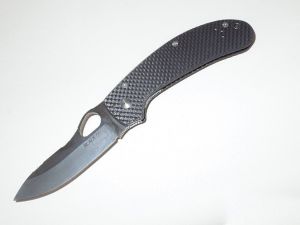 Blade -Tech  Wegner Professional  Hunter Carbon Fibre Scales, Black Plain Blade, Folding Knife, S30V