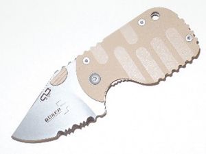 Boker Knives- B0589DES , Boker Plus CLB Subcom Foder,  Satin Plain Blade, W/ Pocket Clip, Discontinued