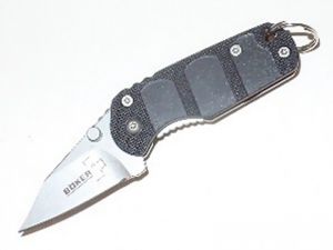 Boker Knives-B0530 , Boker Plus CLB KeyCom Folder ,  Bead Blast Blade , W/ Pocket Clip  And Key Ring