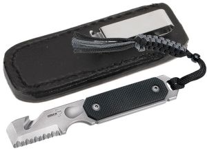 Boker Knives-BO300  , Boker Cop Tool, Tactical Fixed Blade Knife, Part Serrated Blade, W/ Lanyard, G-10 Handles, Rare, Discontinued