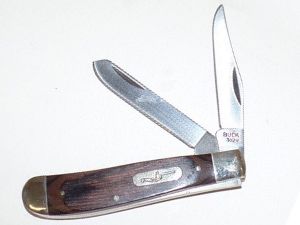 BUCK- 382BRS-B -Trapper Pocket Knife ( 3.5" Woodgrain )