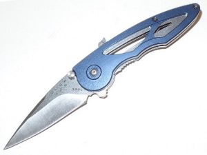 Buck Knives-B290-BL Rush Assisted Opening Pocket Knife,2-1/2''  Satin Plain Blade, Anodized  Aluminum Handles,With Pocket Clip, Discontinued