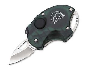 Buck Knives-758 SMK Metro LED Key Ring Pocket Knife, Smoke Polymer Handles, 1-1/4'' Drop Point Blade , W/ Lanyard Hole
