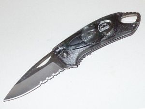 Buck Knives-B777-SMK Lumina (LED) Folding Pocket Knife, 3'' Part Serrated Blade, Multitool, -Discontinued